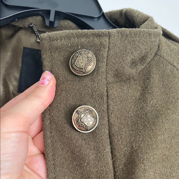 Mossimo Supply Co Green Trench Coat Classic Tailored Design - Picture 5 of 13